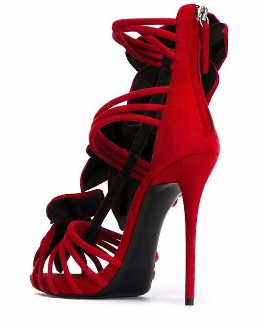 Garnet Flower Stiletto Sandal