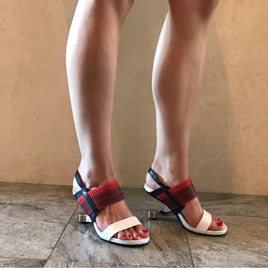 Abstract Heel Sandal