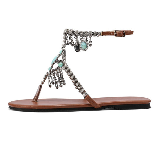 Turquoise Roman Sandal