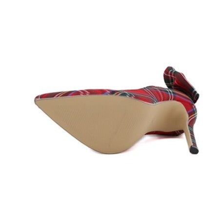 Plaid Pointed Toe Pump