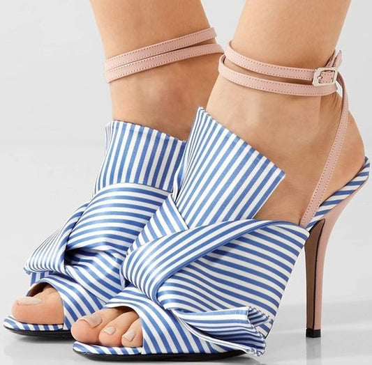 Satin Sculptural Sandal