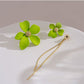 Leafy Green Mismatched Earrings