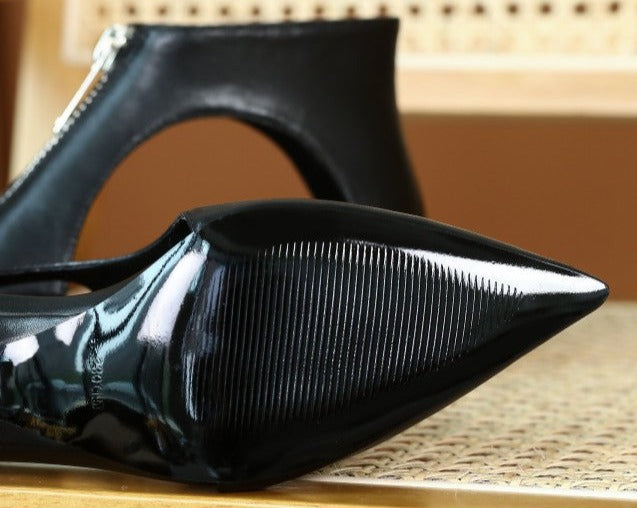 Zora Leather Cutout Bootie