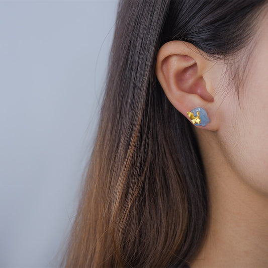 Delicate Flutter Stud Earrings