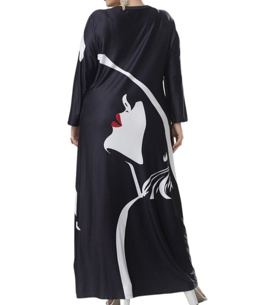 Fearless Printed Long Sleeve Dress