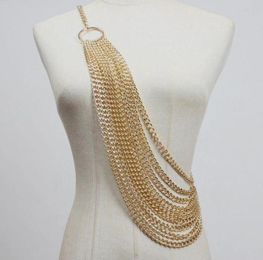 Cuban Link Layered Chain Belt