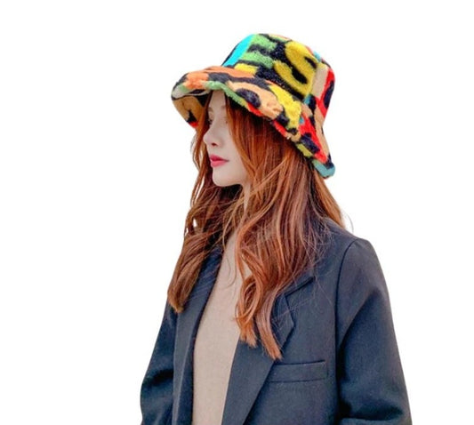 Rainbow Letter Bucket Hat
