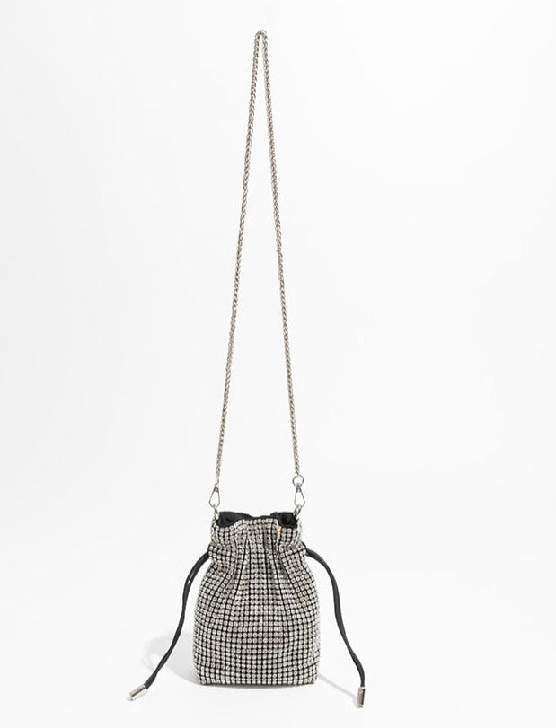 Crystal Drawstring Evening Bag