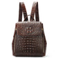 Croc-Embossed Leather Backpack