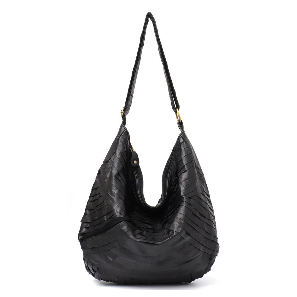 Sandy Leather Hobo Bag