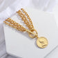 Portrait Coin Toggle Necklace