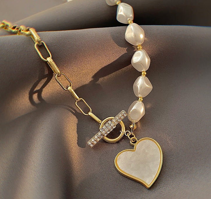 Baroque Pearl Love Necklace