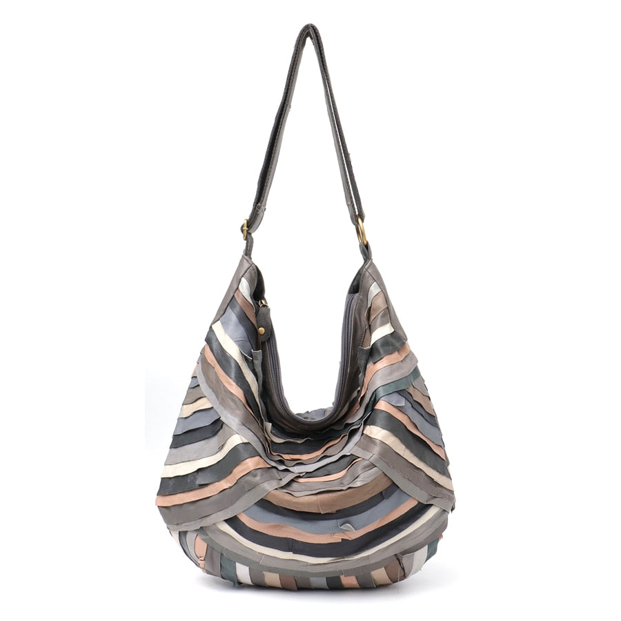 Sandy Leather Hobo Bag