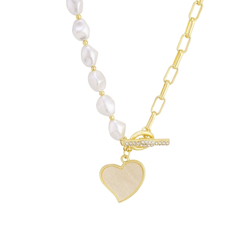 Baroque Pearl Love Necklace