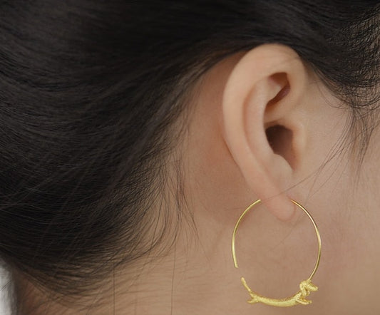 Pet Play Hoop Earrings