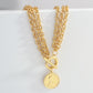 Portrait Coin Toggle Necklace