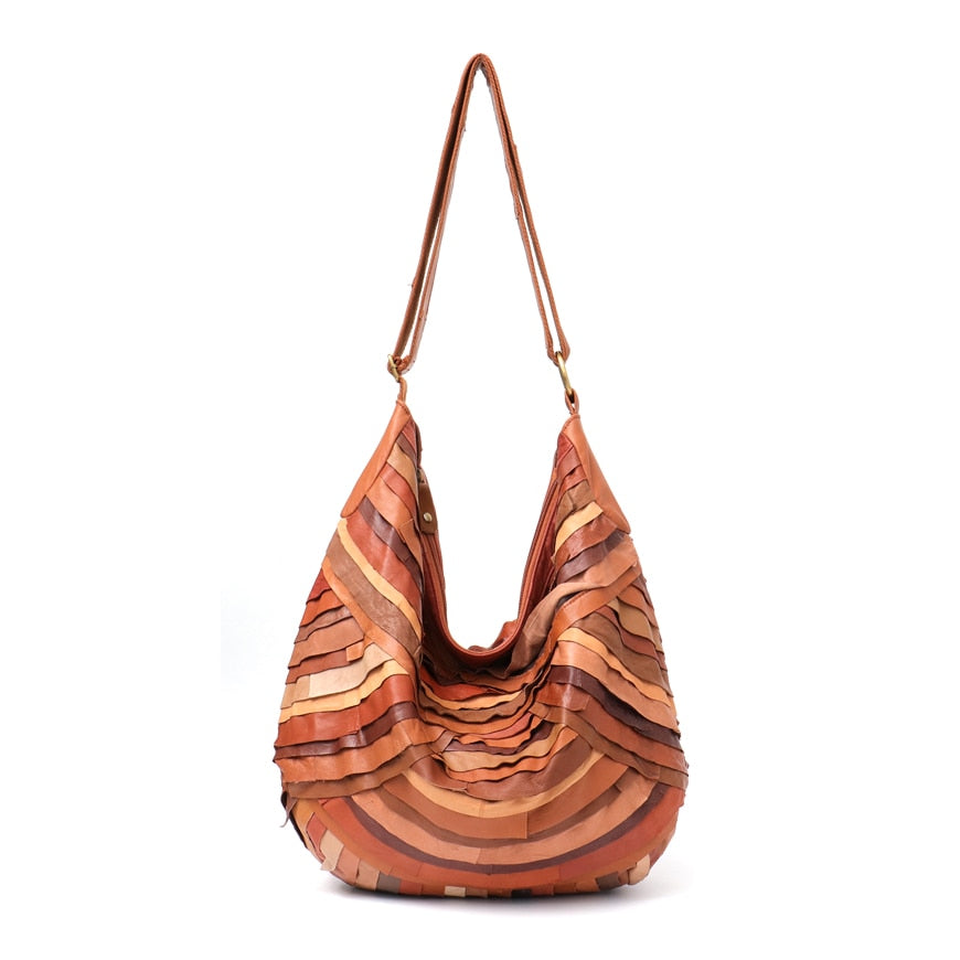 Sandy Leather Hobo Bag