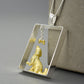 Dog and Bone Rectangle Necklace