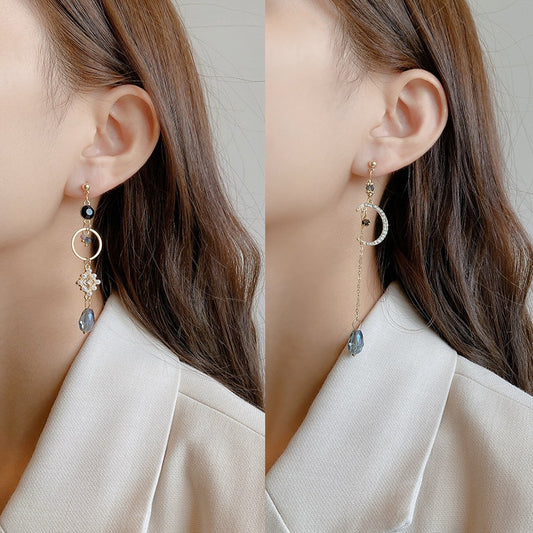 Star & Moon Dangle Earrings