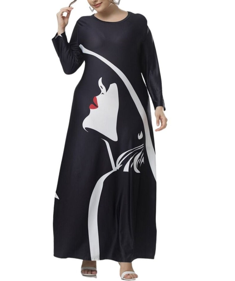 Fearless Printed Long Sleeve Dress