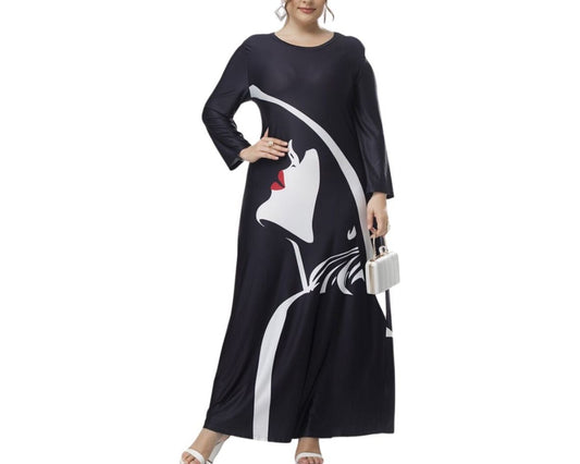 Fearless Printed Long Sleeve Dress